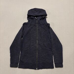 Lululemon Hoodie‎ Purple Heathered Size 2 Full Zip Gym Workout Training Outdoor